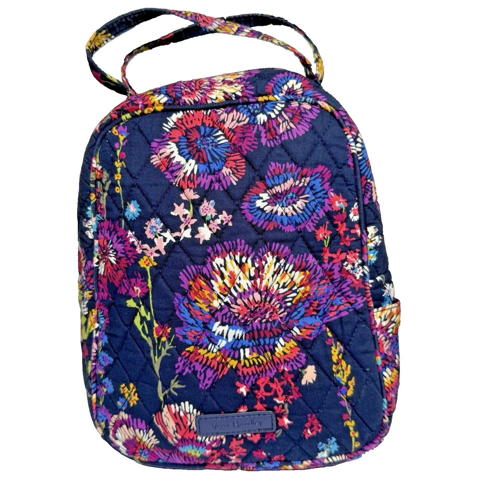 Vera Bradley Lunch Bunch Bag Insulated Lunchbox Midnight Wildflowers Floral